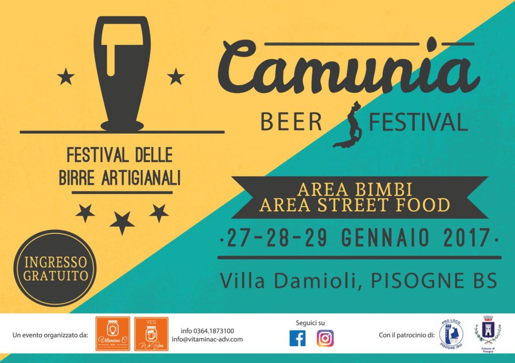Camunia Beer Festival, 27-29 gennaio 2017 a Pisogne, Brescia