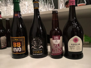 Le bottiglie delle 4 birre IGA degustate al Craft Beer Italy