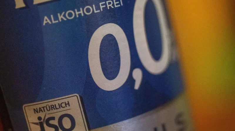 Etichetta di birra analcolica tedesca