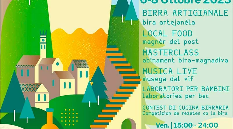 Locandina de Festival della Birra Artigianale nelle Dolomiti: La Bira te Fascia 2023