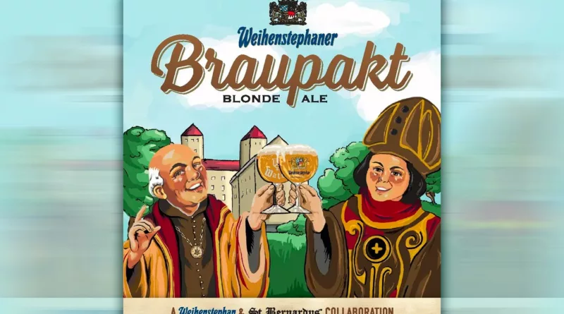 L'etichetta di Braupakt 2024 la birra collaborativa di Weihenstephan e St. Bernardus