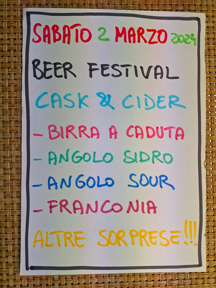 Locandina de Lo Scalino Beer Festival: botticelle e sidri a Prato