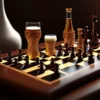 Sogno di gioco degli scacchi e birre
