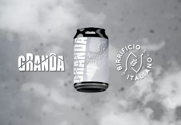 La lattina di Nebbia Padana, birra artigianale collaborativa tra La Granda e il Birrificio Italiano