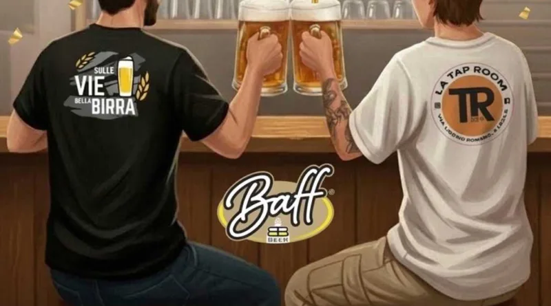 Locandina dell’evento “Oktoberfest… ma perché?”, primo anniversario di Racconti al Bancone alla Taproom Baff Beer di Lecce